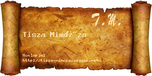 Tisza Mimóza névjegykártya